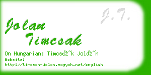 jolan timcsak business card